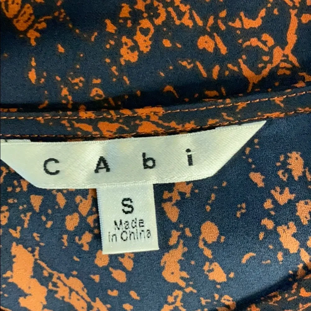 CAbi Border Wrap Snake Skin Print Navy-Rust - Image 8