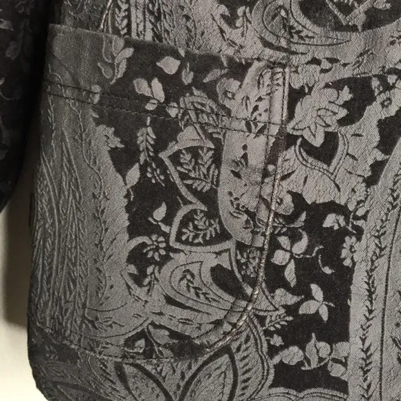 Olsen Europe textured black gray blazer coat size small castlecore fall - Image 13