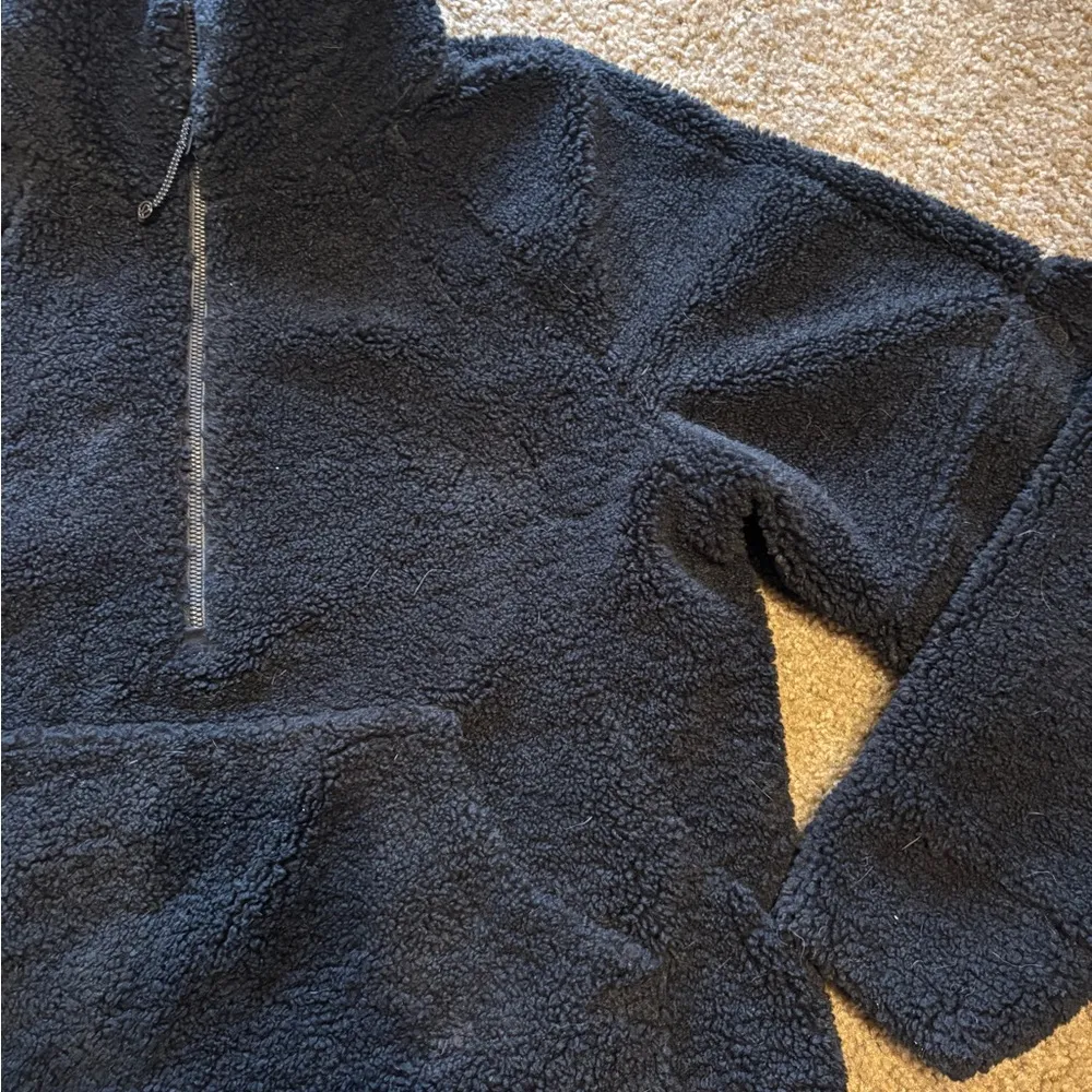 Scuba Black Fleece Quarter Zip Hoodie Size M/L - Image 3