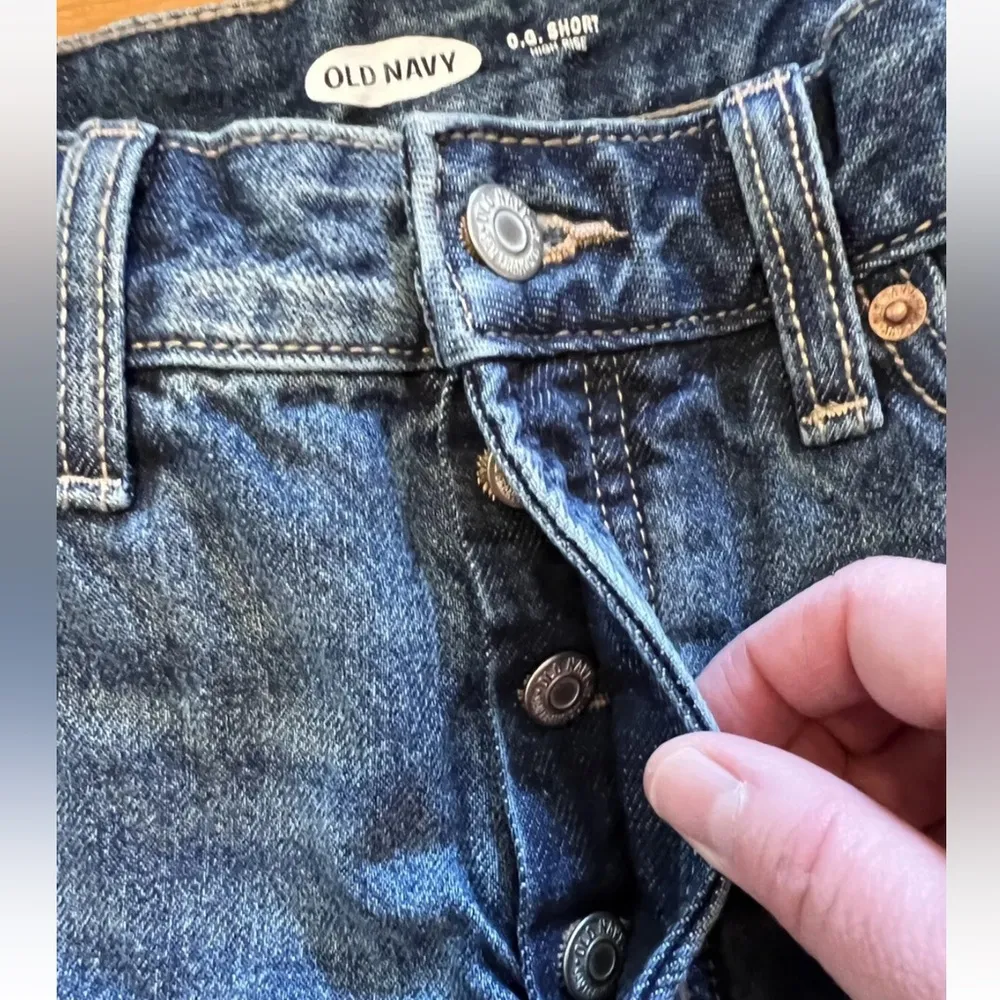 Old Navy High Rise O.G. Short Denim Blue Jean Shorts Stars and Stripes NWT 4 - Image 9