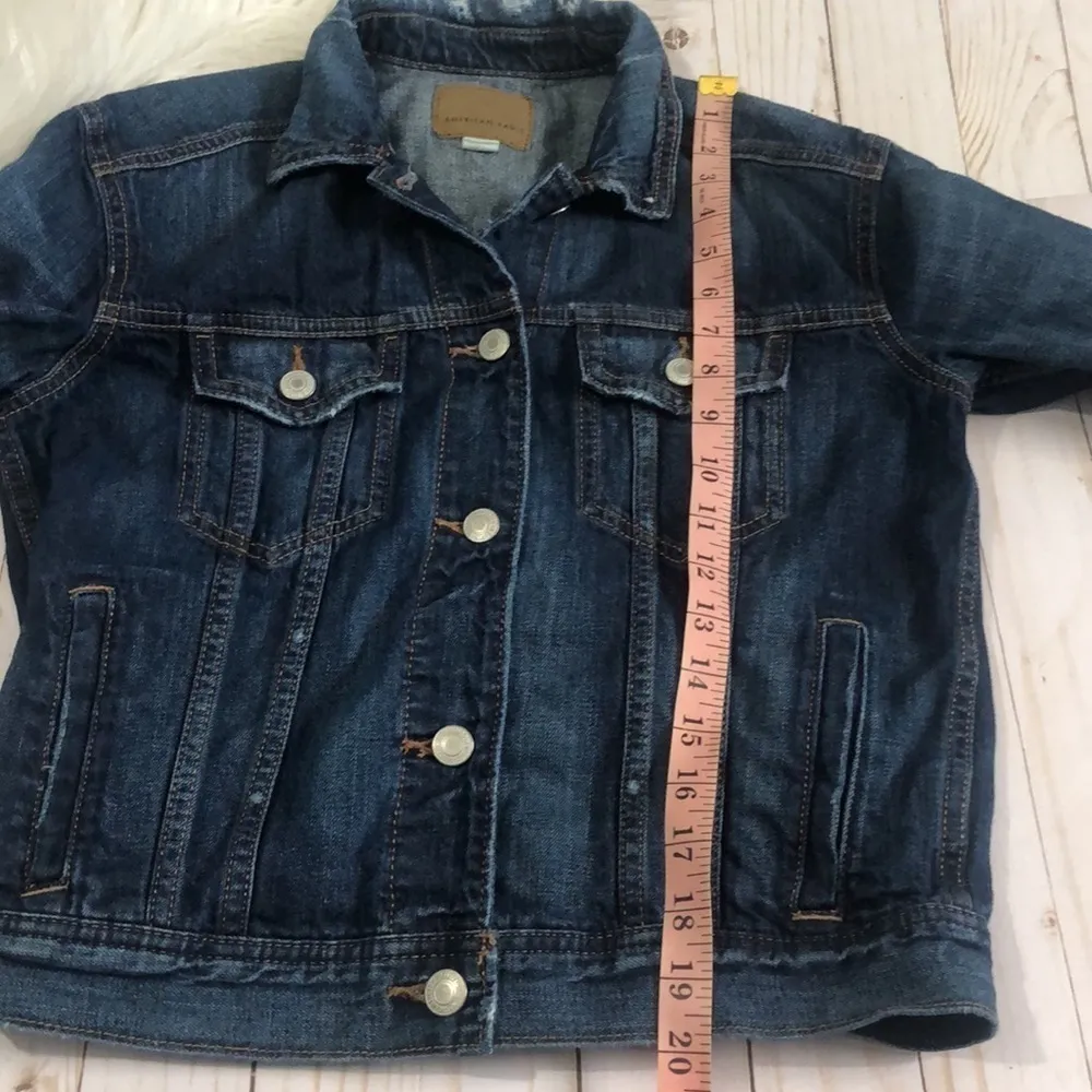 American Eagle Denim Jean Jacket Size XS EUC - Image 12