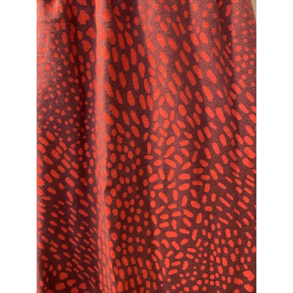 Pact Small Rococco Red Whirlpool Gianna Jumpsuit Cowl Neck Sleeveless Wide Leg - Image 6