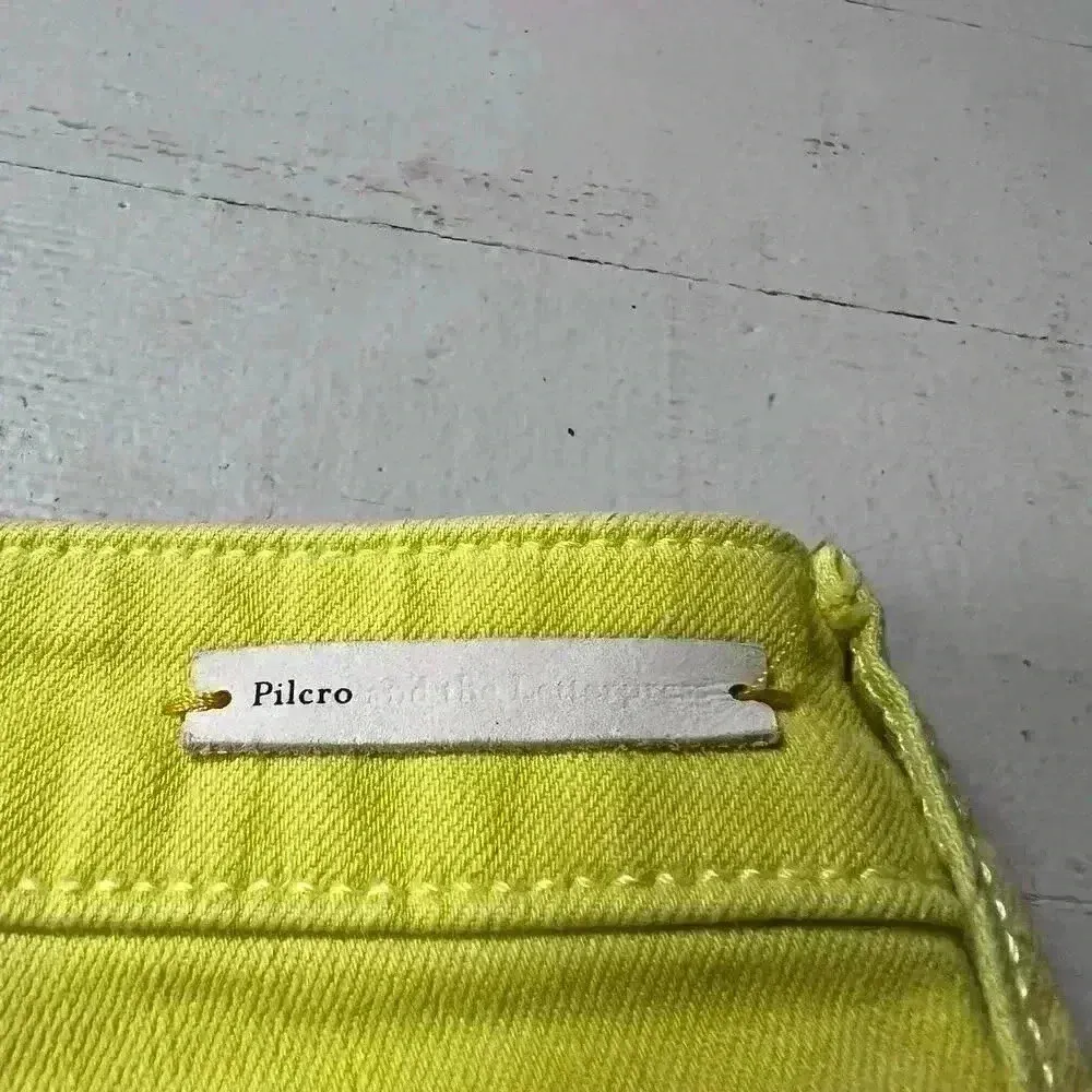 Pilcro And The Letterpress Anthropologie Stet Jean Shorts Yellow Denim Womens 30 - Image 10