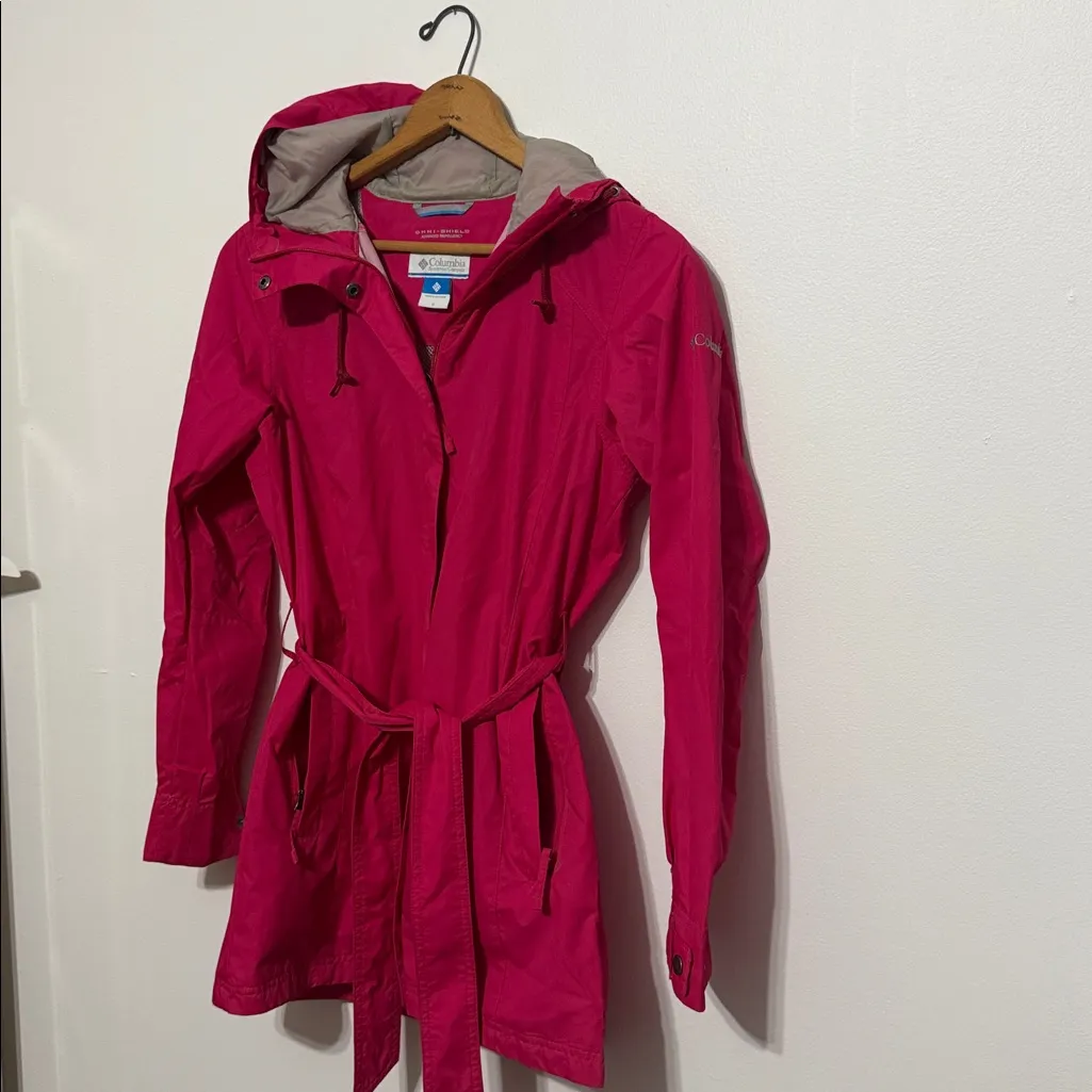 Columbia trench coat pink rain coat - Image 2