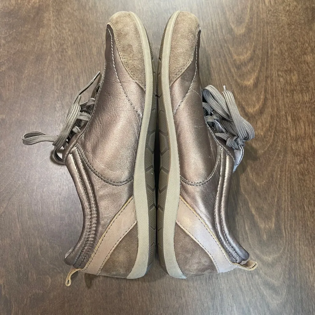 Vionic Willa Leather Sneakers Womens Size 6 Bronze Metallic Lace Up Comfort Shoe - Image 3