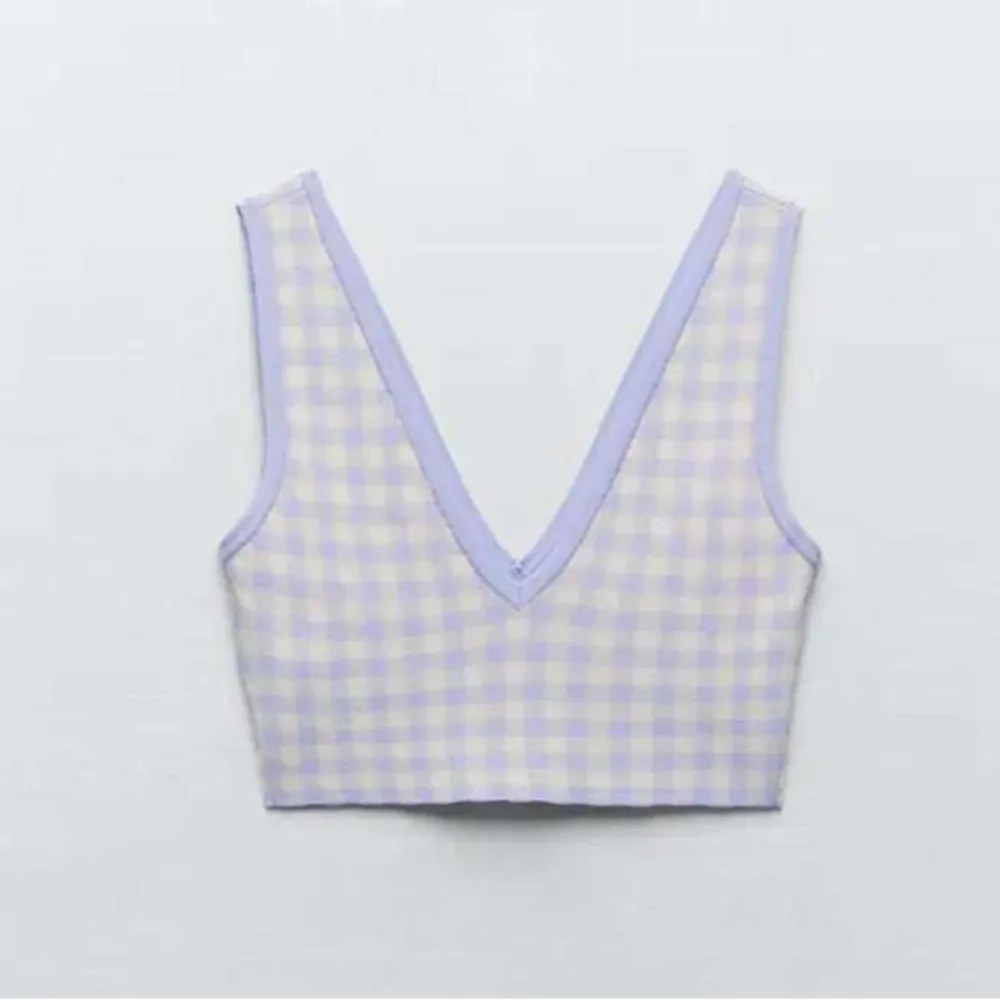 NWT ZARA Gingham Knit Top - Image 3