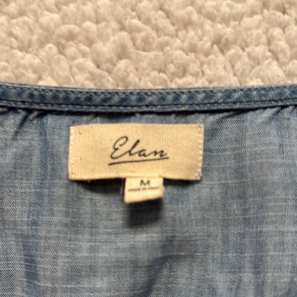 Elan Blue Sleeveless Ruched Crop Tank - Image 2