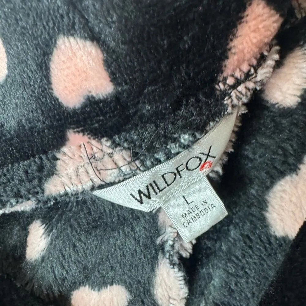 Wildfox Heart Plush Pajama pants Large - Image 4