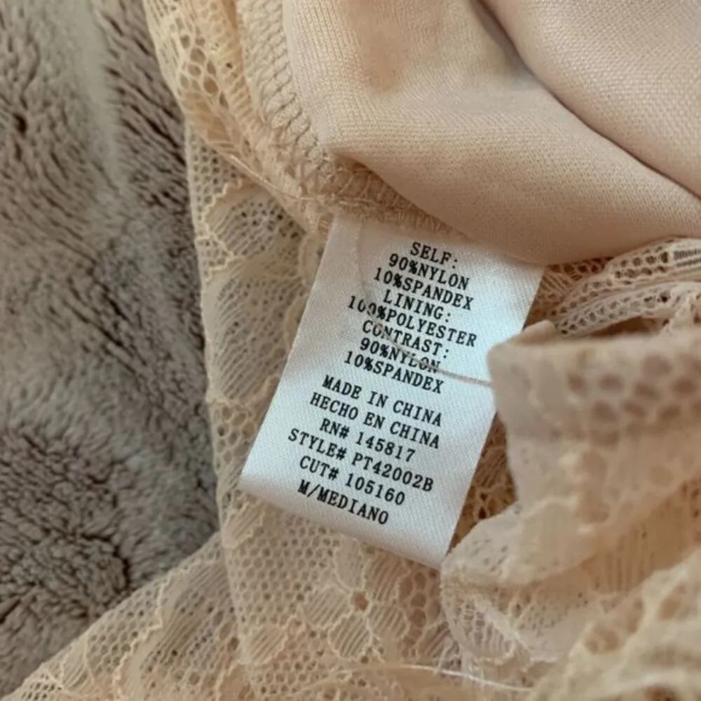 Privy Bodysuit Womens Medium Pink Lace High Neck Corset Bodysuit Bustier Top NWT - Image 8