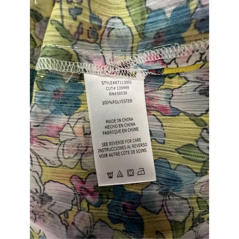 Kut From The Kloth NWT  Floral Patterned Short Sleeve Blouse - Image 7