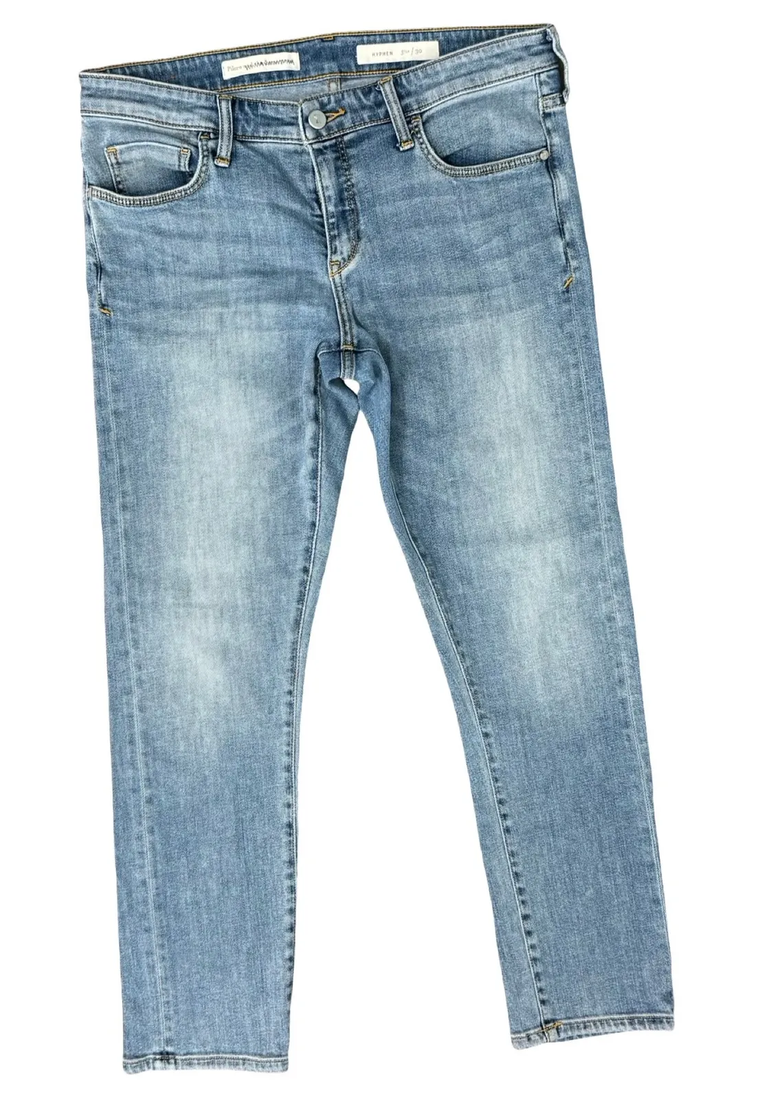 Pilcro Anthropologie Medium Wash Hyphen Stretch Slim Straight Jeans Size 30 - Image 1