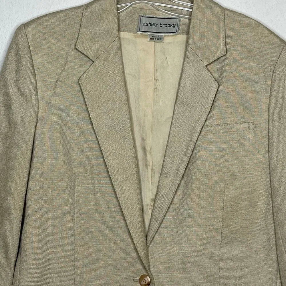 Vintage Ashley Brooke Skirt Set‎ Tan Size 8 - Image 12