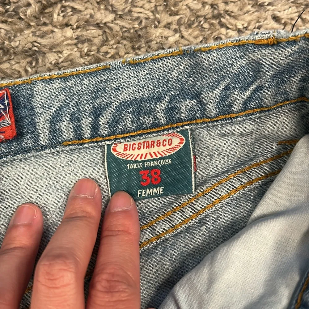 Big Star Blue Distressed Jean Shorts - Image 5