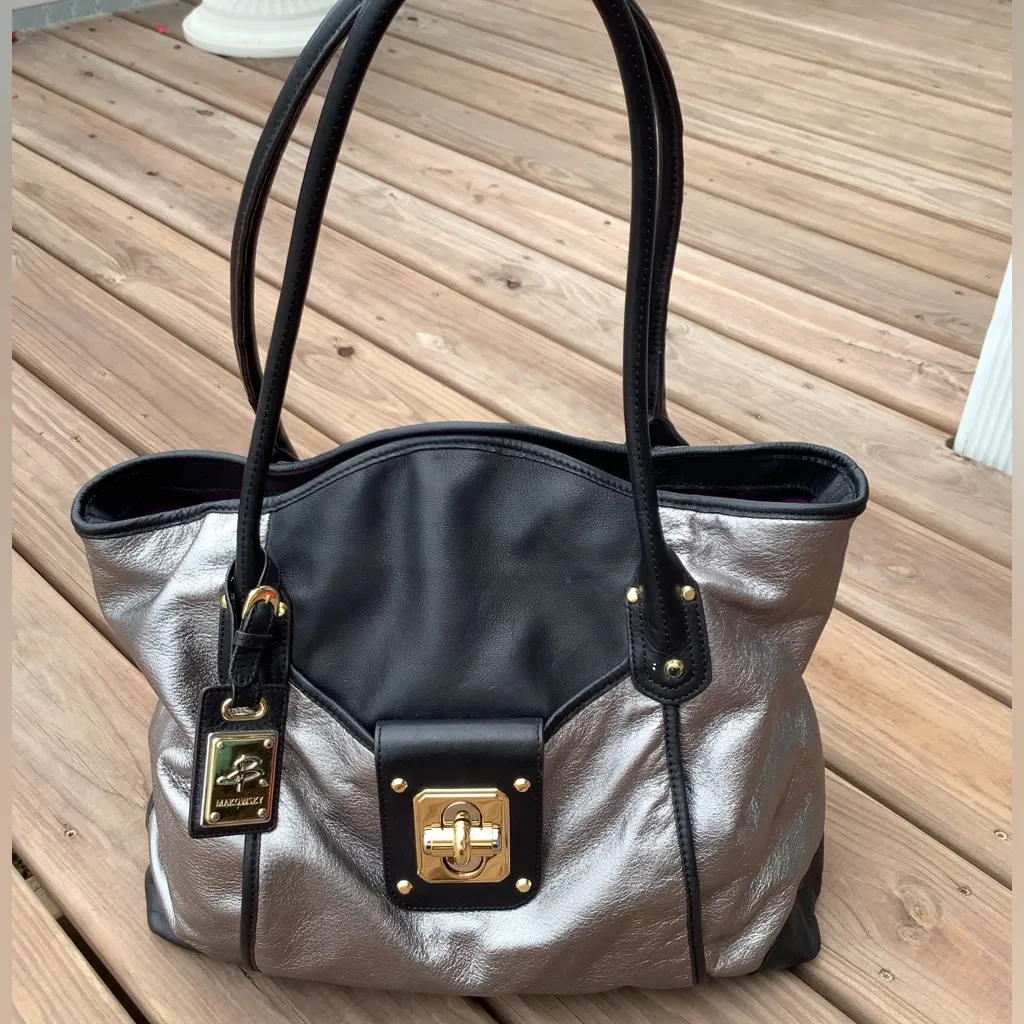 Beautiful large genuine leather bag 🌷🌷 Black - Image 6