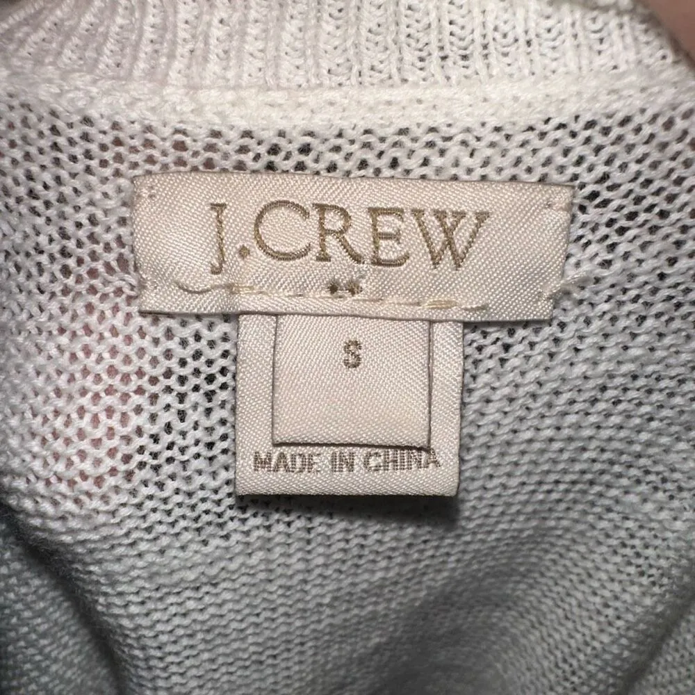 J Crew elevated basics minimalist lightweight shortsleeve S pullover White - Image 3