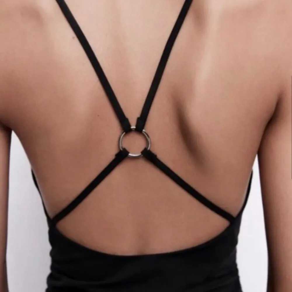 Zara Draped Ruched Midi Black Dress Front Split Bloggers Size S - Image 6