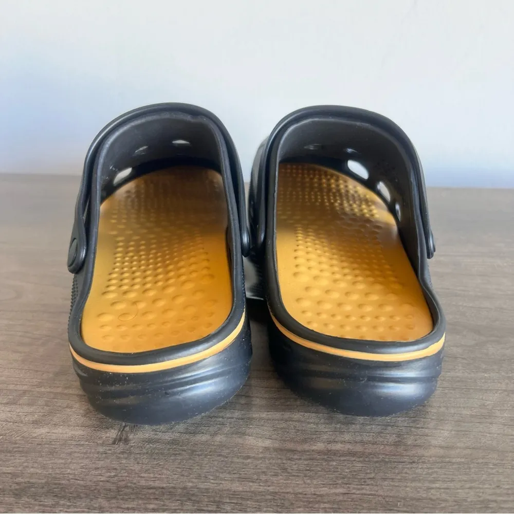 ChayChax Unisex Black Gold Arch Support Clogs Size 10 or 11 #B1314 - Image 5