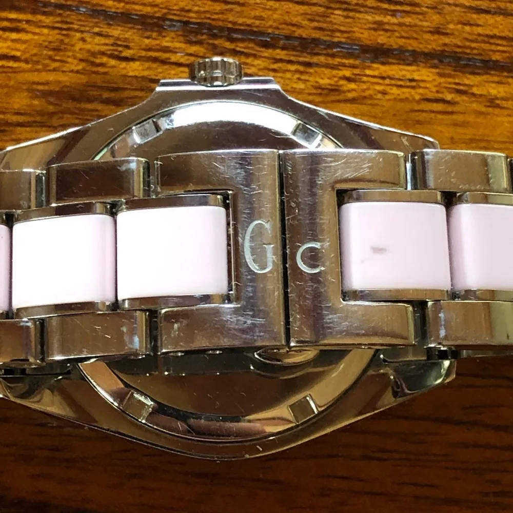 Pink Guess Enameled Collection Sport Class Ladies Watch Swiss Made - Image 6