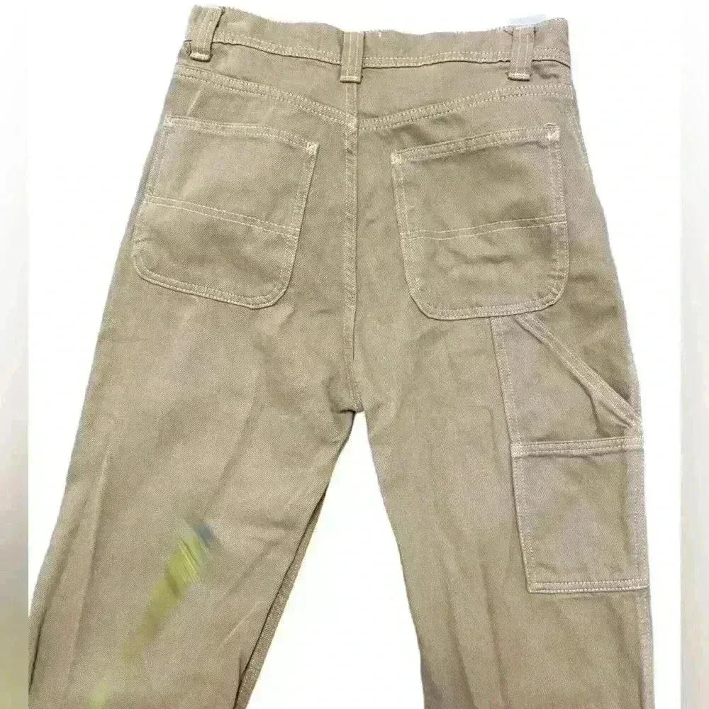 Reformation jeans straight leg cargo tan organic cotton tencel blend‎ Sz 27 - Image 4
