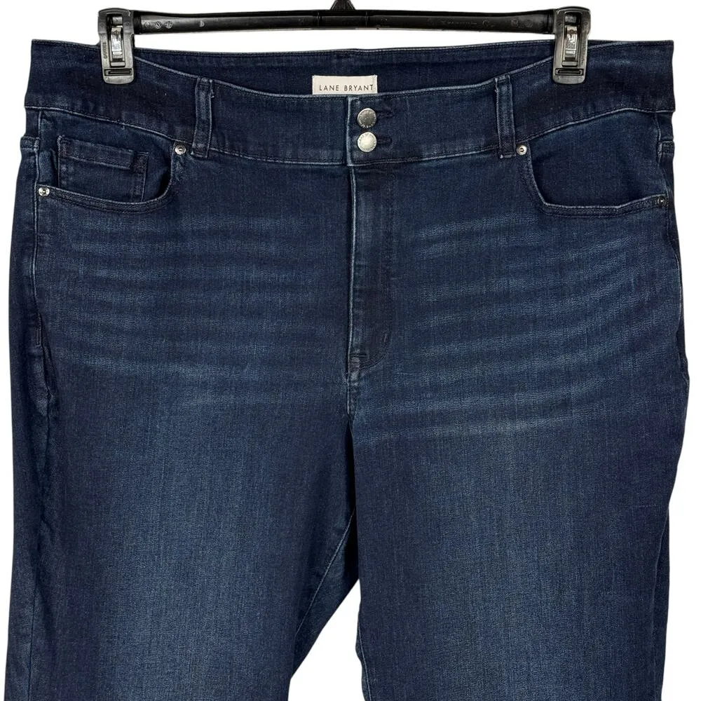 Lane Bryant SZ 24S Hi-Rise Straight Jeans Stretch Zip-Fly Flex Magic Waistband - Image 2