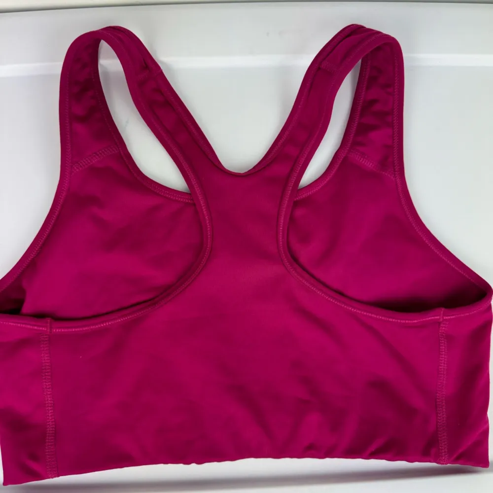 Nike Dri Fit Sports Bra Magenta Pink Sz Large Nike Swoosh Activewear - Image 6