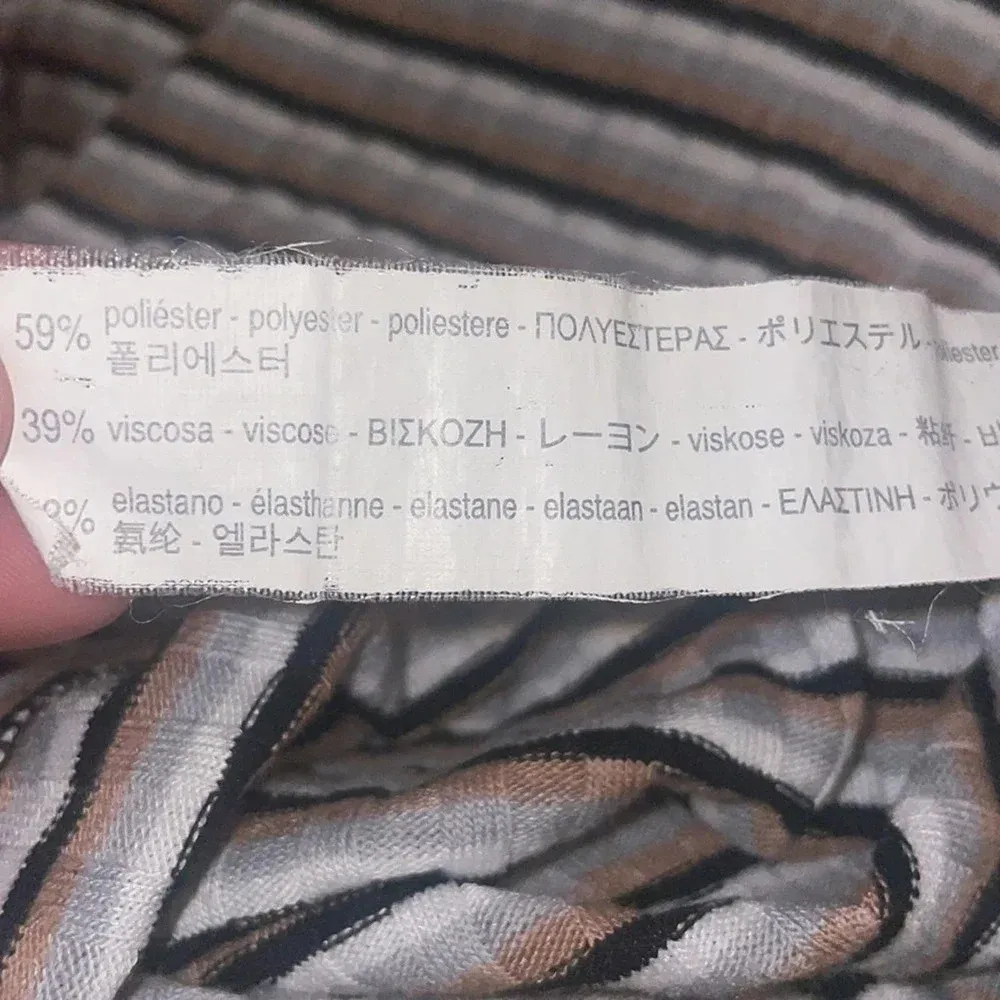 Zara Women’s Size XL Striped Stretch Long Sleeve Shirt - Image 6