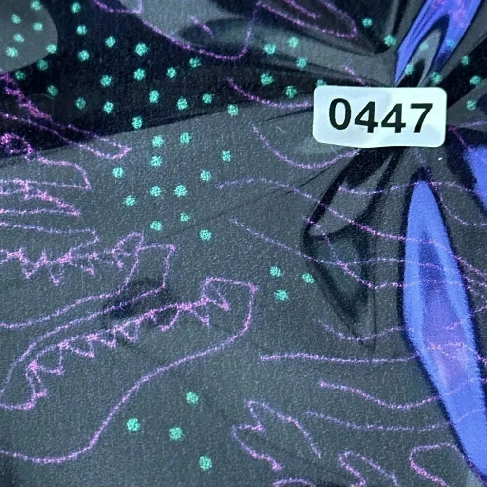 Ottod’Ame Women’s Size 6 Purple Tree Floral Printed 3/4 Sleeve Shift Dress - Image 10