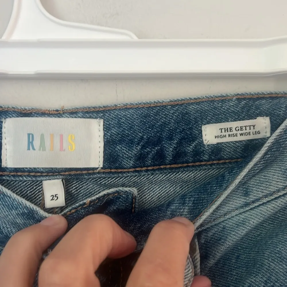 Rails Womens The Getty High Rise Wide Leg Denim Jeans Sz 25 - Image 3