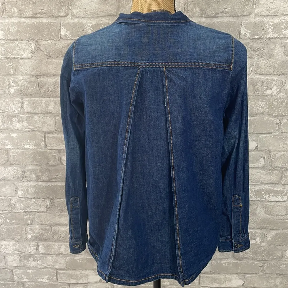 Soft Surroundings Denim Button Down Shirt - Image 4
