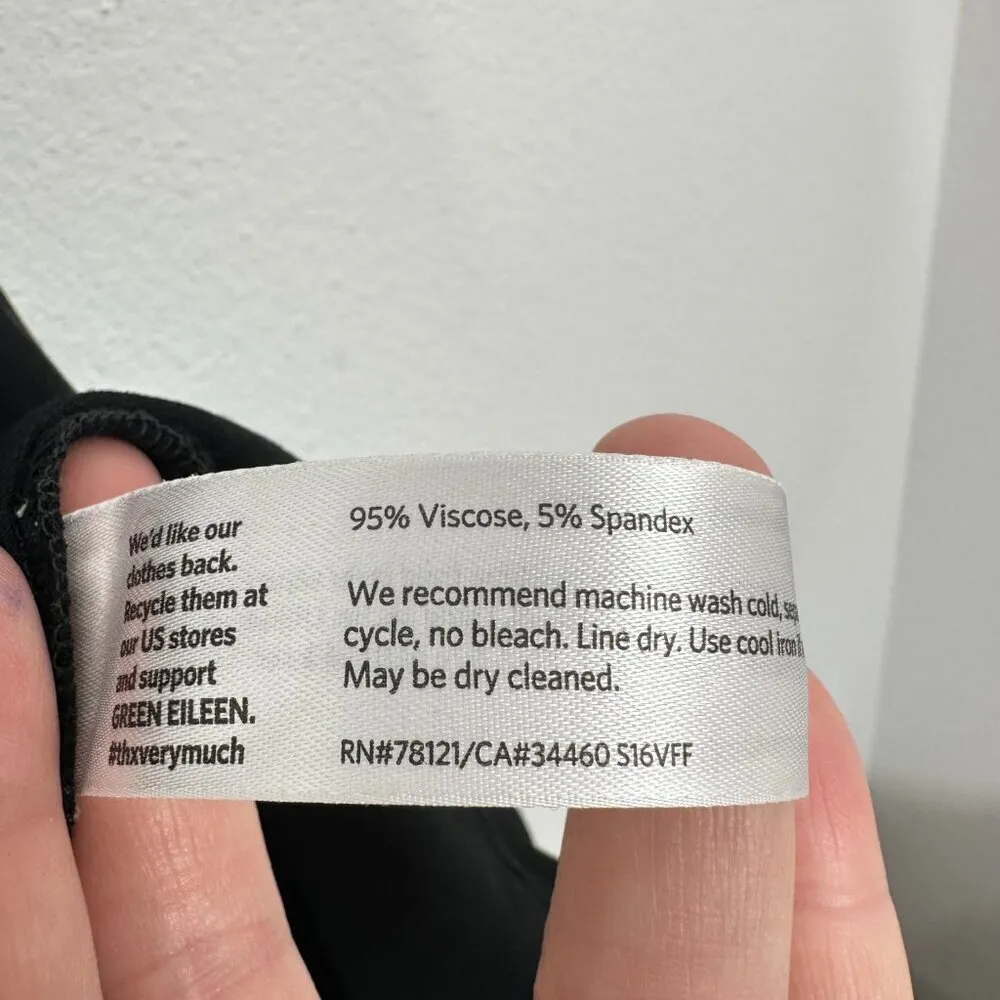 Eileen Fisher Black Longline Vest Stretch Jersey Knit Lagenlook Casual Size XS‎ - Image 3