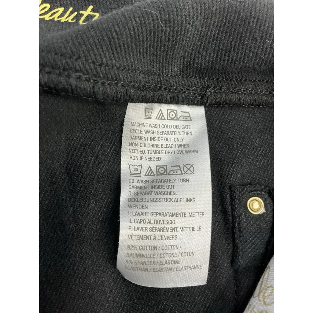 Womans Belle By Kim Gravel Crop Pants 4 P Black Pull On Zipper Accent Pockets Size 4P - Image 4