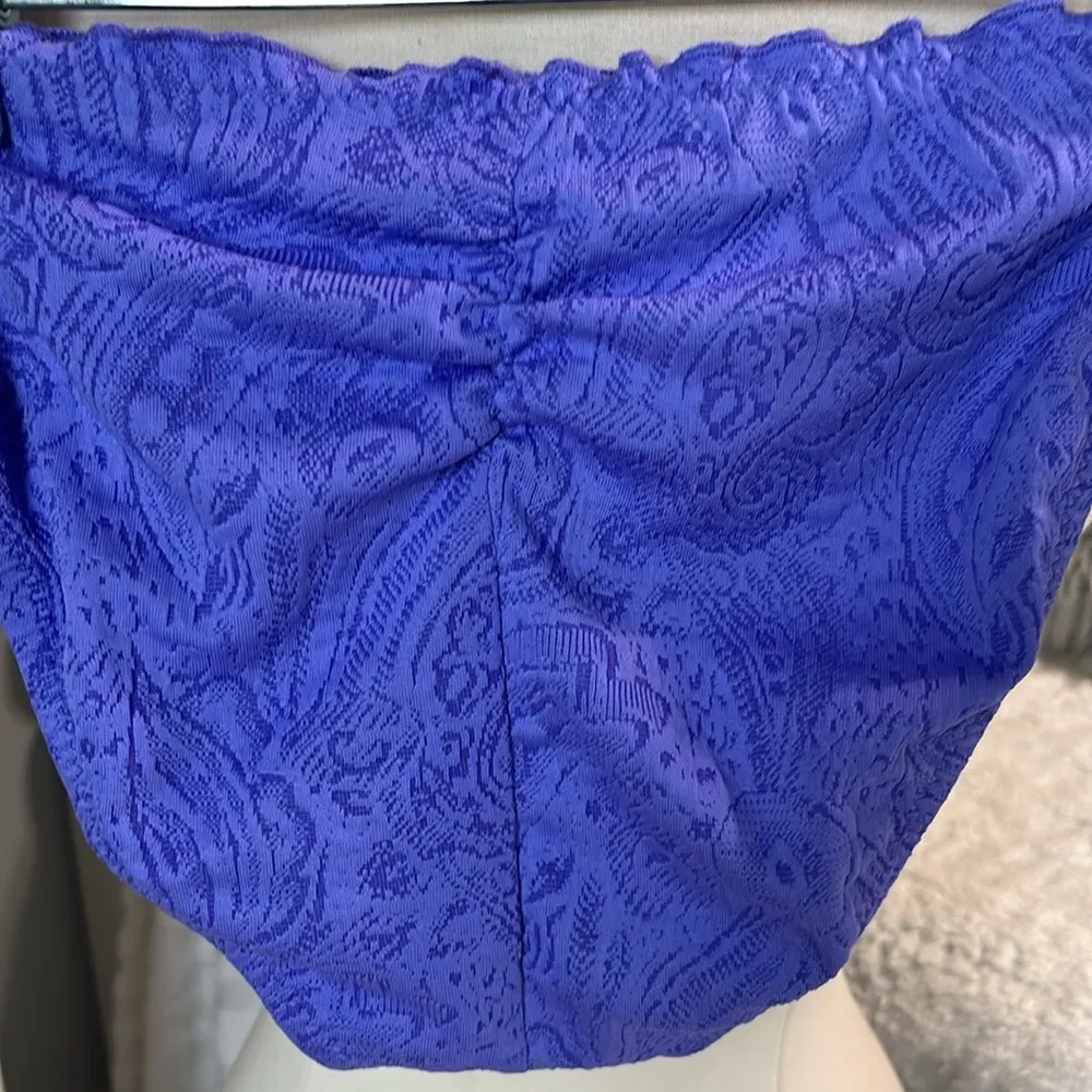 Purple Lace Ruffle Tie Side Bikini Bottoms - Image 7