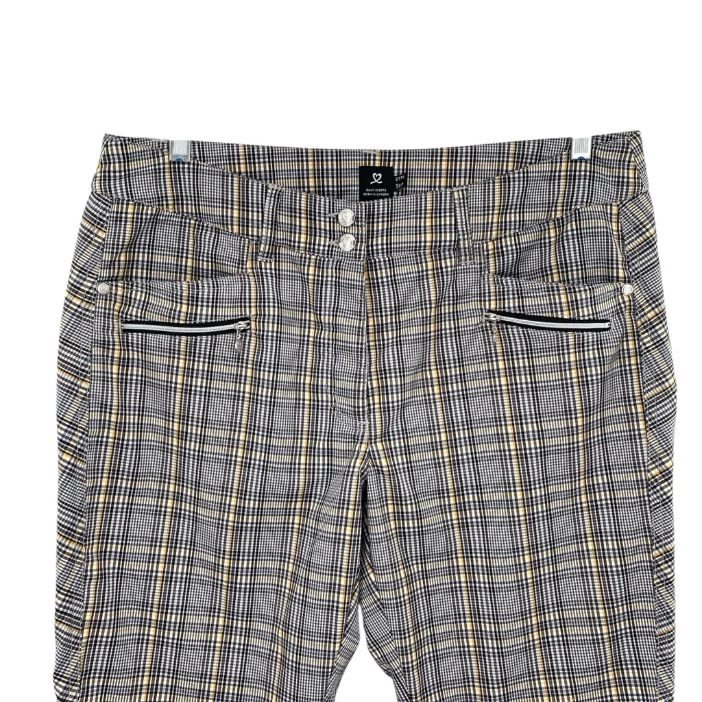 Daily Sports Of Sweden Performance Golf Pants Bumble Bee Plaid Size 12 - Image 2