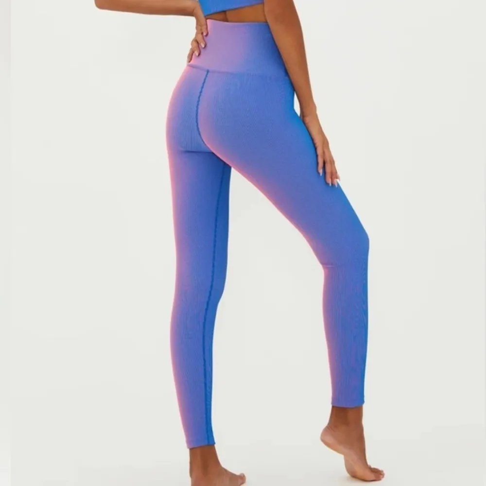 Beach Riot Tayler Legging Two Tone Rib Pink‎ Blue Medium - Image 2