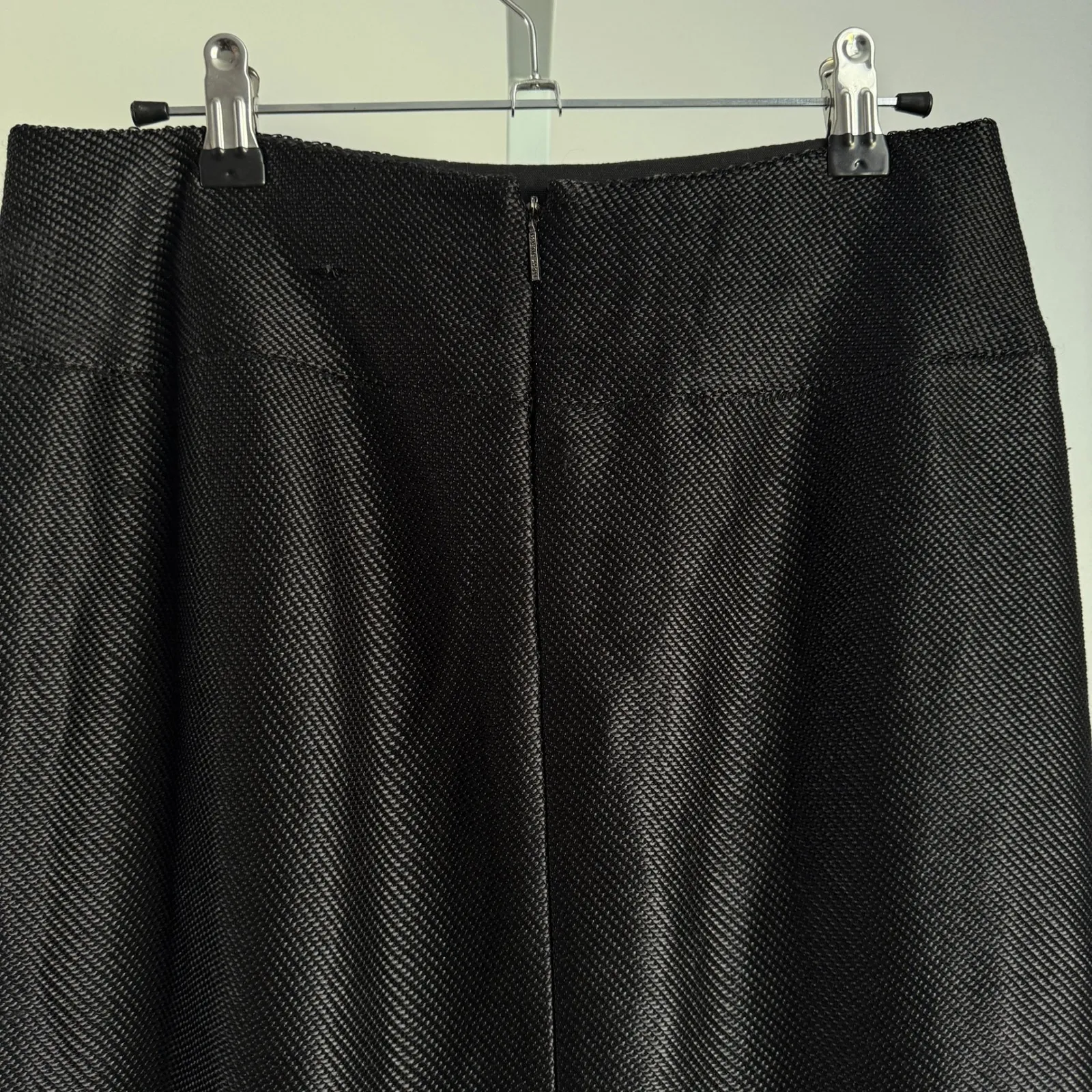 Tory Burch Black Pencil Skirt Textured‎ Trim Career Wear Women's Small - Image 7
