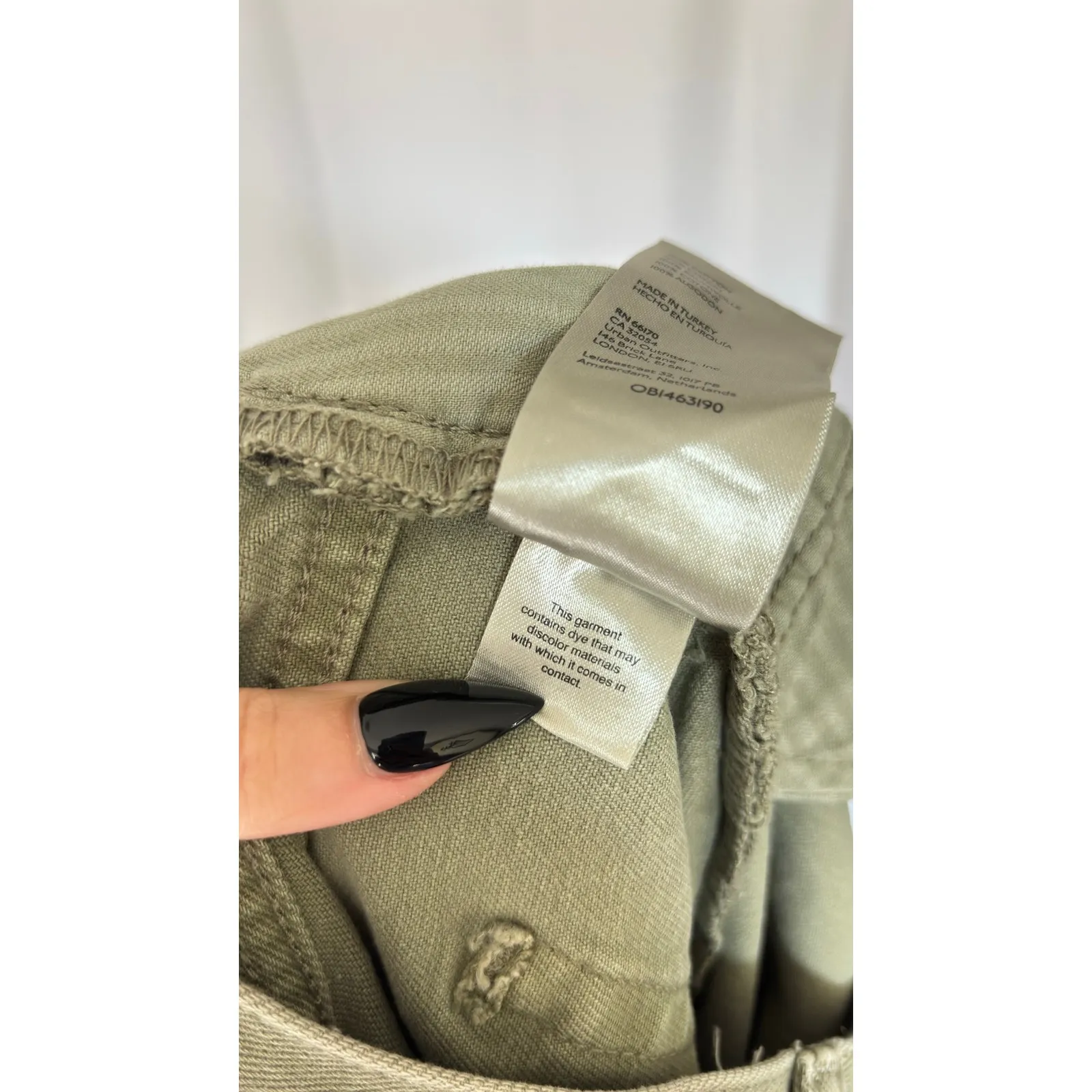 $128 Free People Maggie Olive Green Distressed Ripped Jeans Women's Size 28 - Image 9