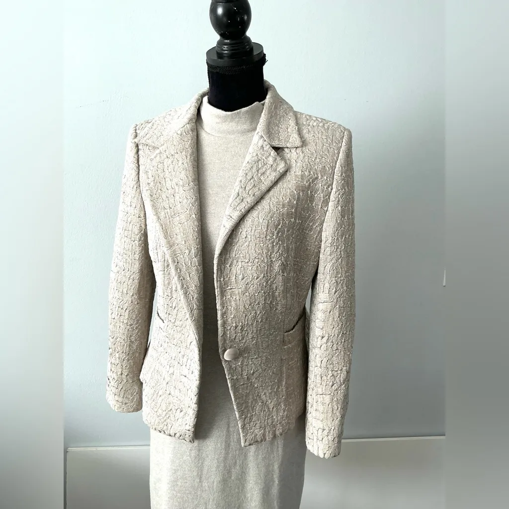 ELEGANT DRESSY MARIA COCA blazer🌷🌷 Silver Size L - Image 3