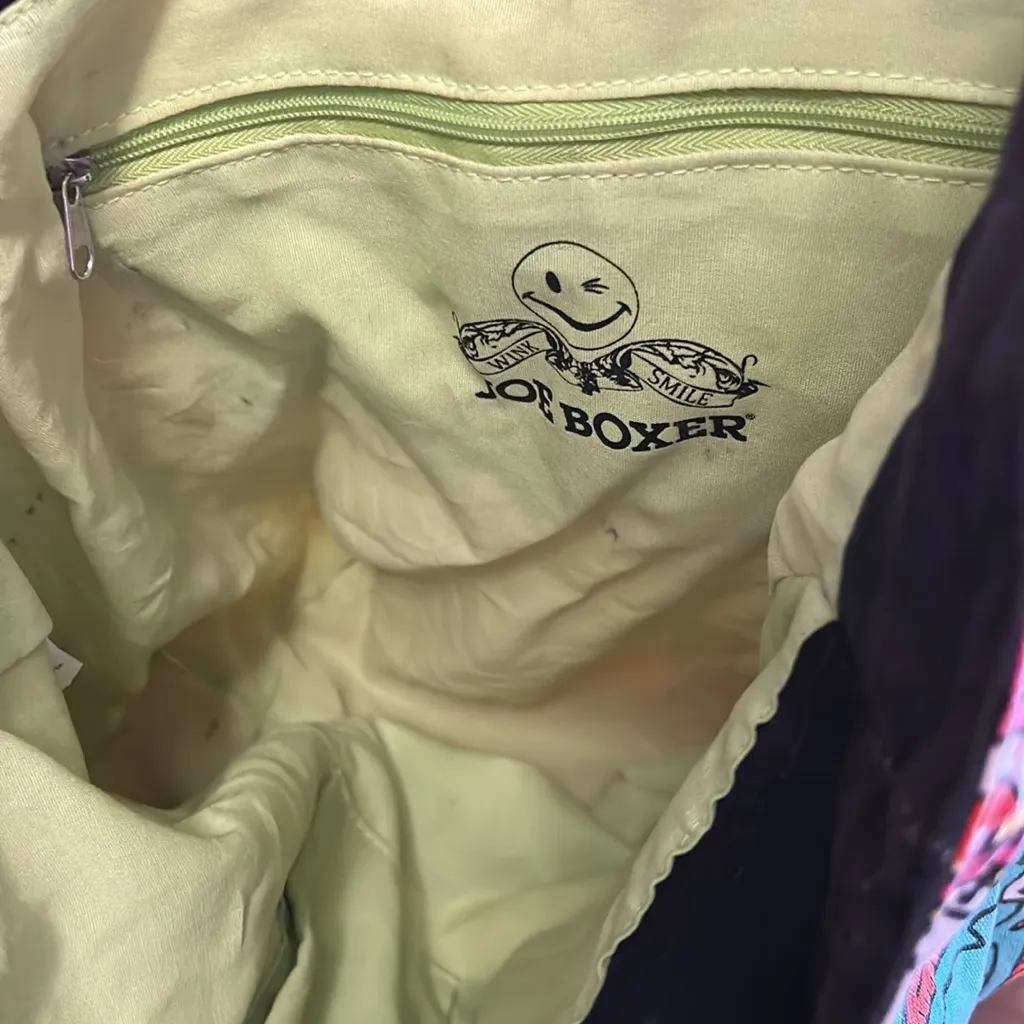 Joe Boxer tote bag featuring a colorful paisley pattern with pink‎ straps - Image 8