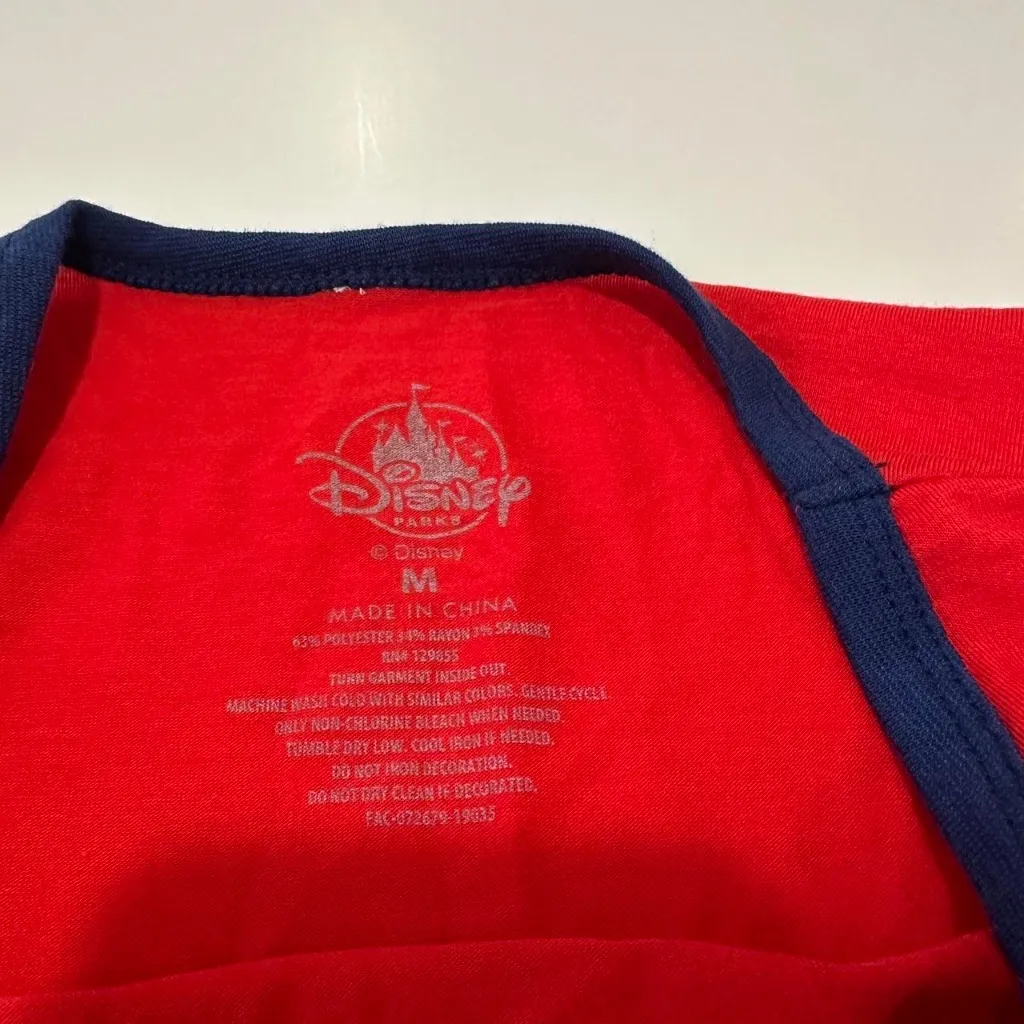 NWT Disney Parks Shirt Womens M Red Walt Disney World Disneyland - Image 3