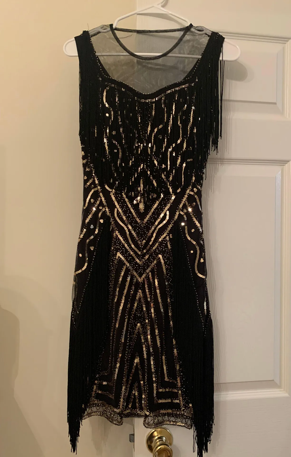 Roaring 20s Flapper Dress Black Size XS - Image 4