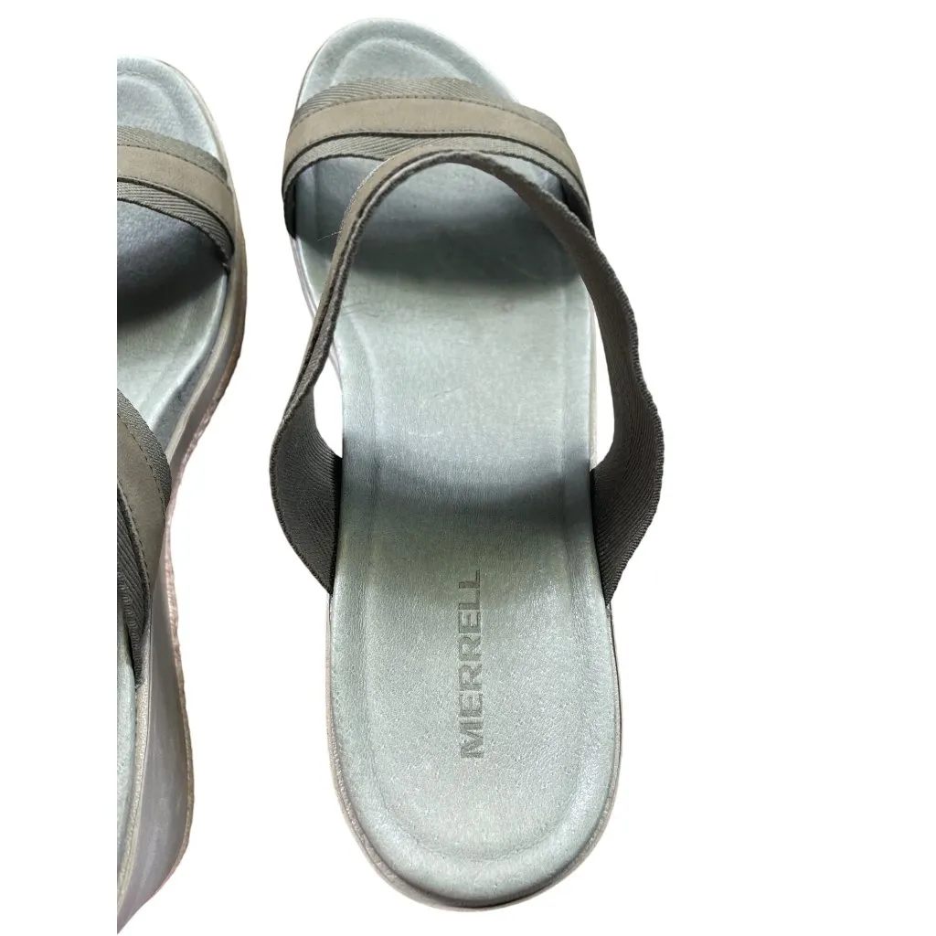 Merrell Womens Olive Green 3 " Wedge Sandals Size 11 SKU 8682 - Image 9