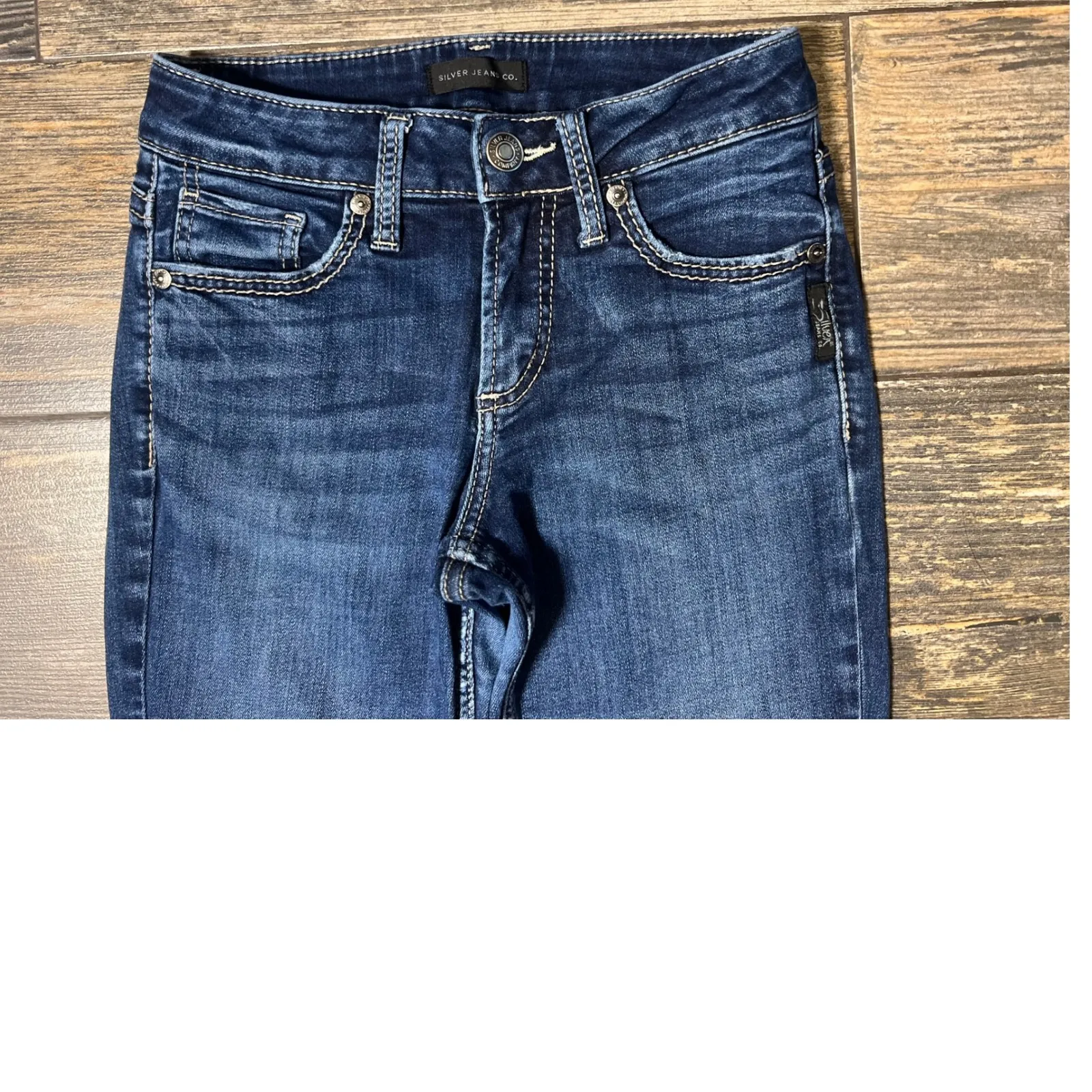 Silver Jeans Co. Suki Bootcut Dark Wash Denim Jeans Womens Size 25 Rodeo Stretch Blue - Image 9