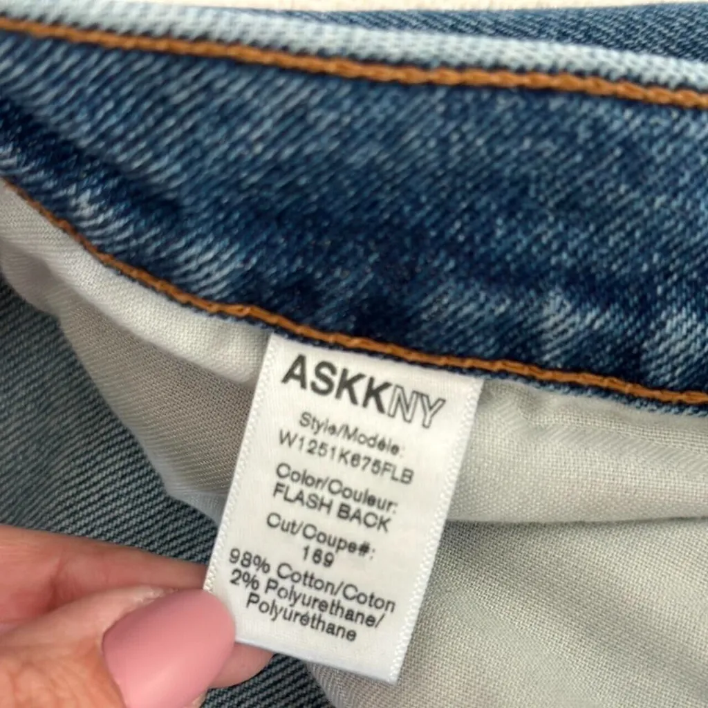 ASKK NY Cool Cat Straight Leg Jeans in Flashback, Size 28 - Image 4