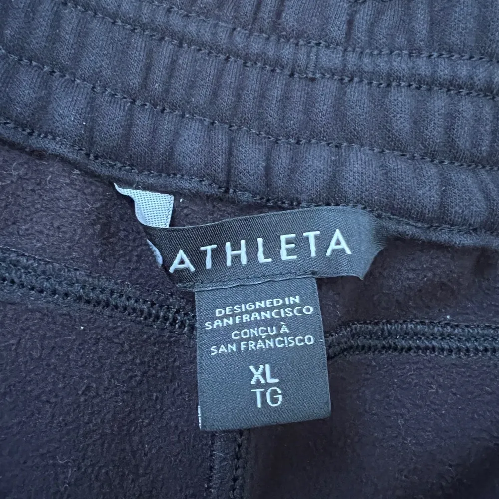Athleta Womens Drawstring High Waisted Wide Leg Sport Pants Fleece Lined Size XL - Image 6