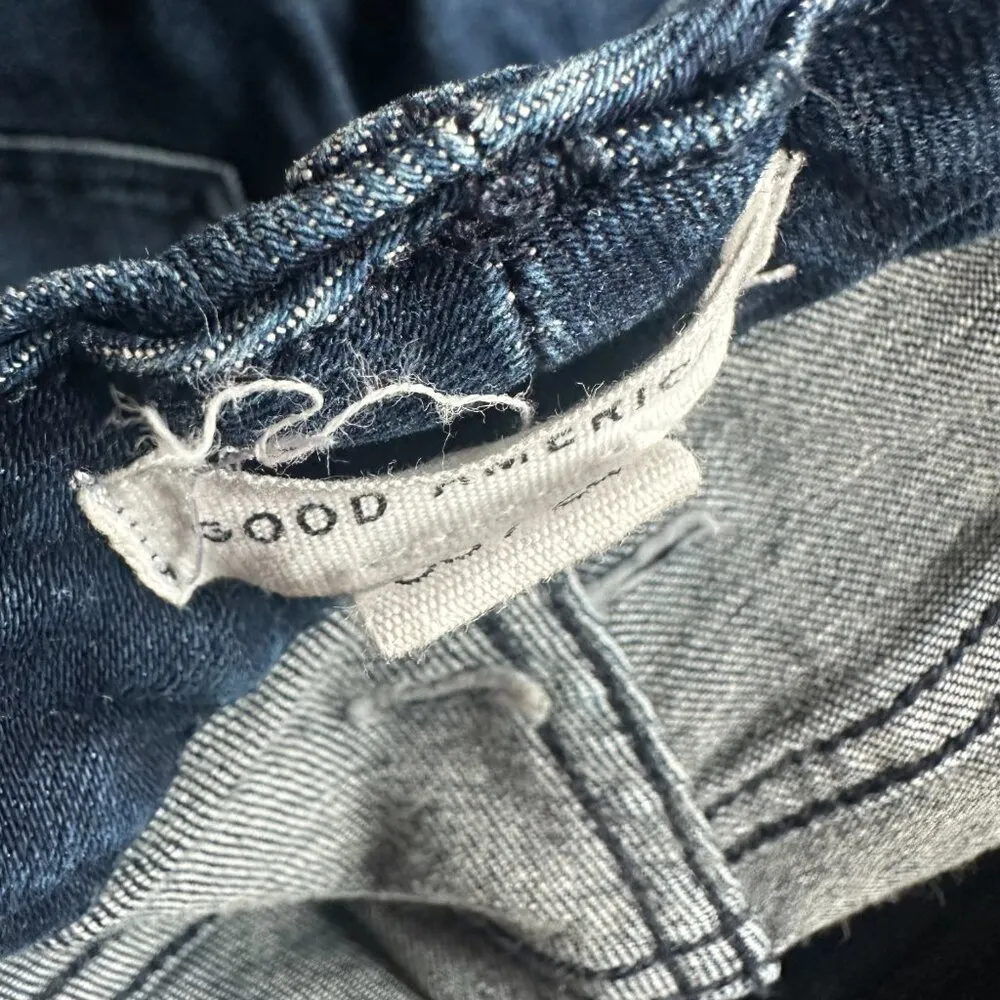 Good American Good Legs Skinny Jeans Dark Wash Classic Stretch Size 00 24 Womens - Image 9