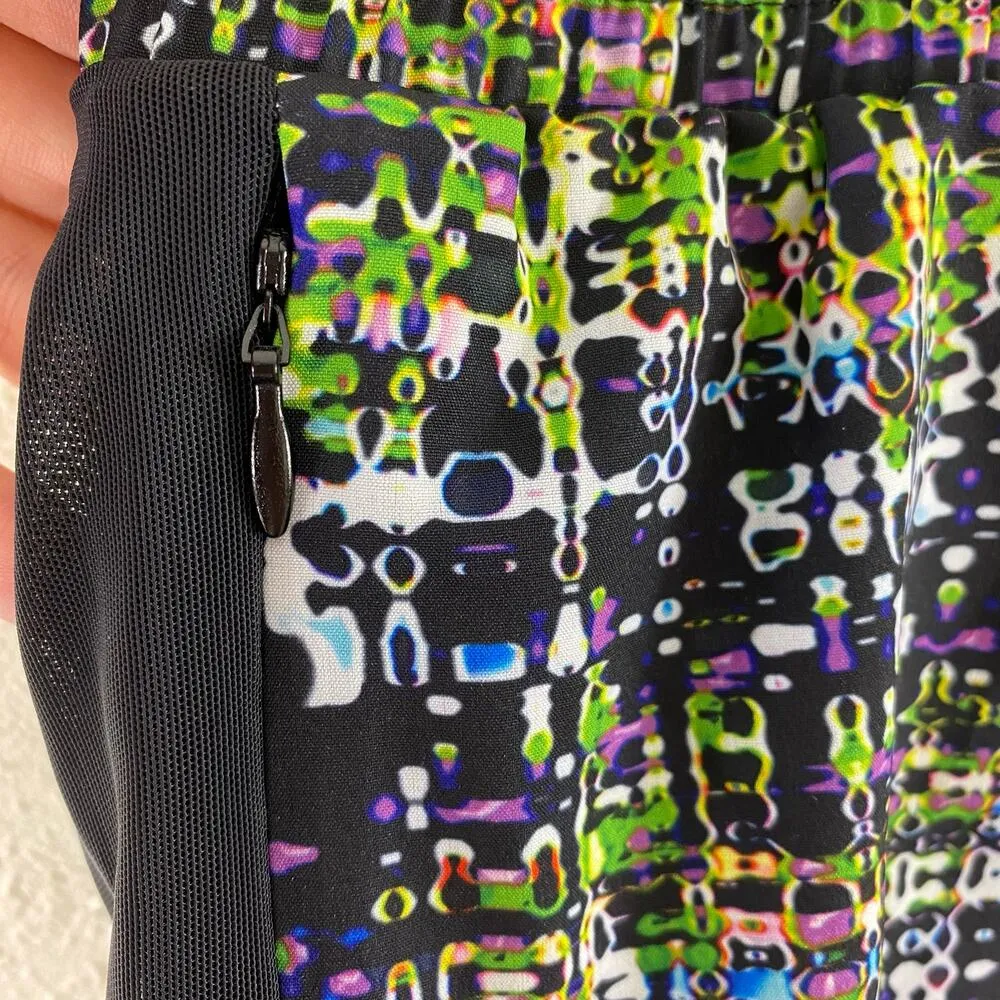 Fabletics Multicolor Lined Elastic Waist Athletic Shorts Zippered Pockets Size M - Image 4