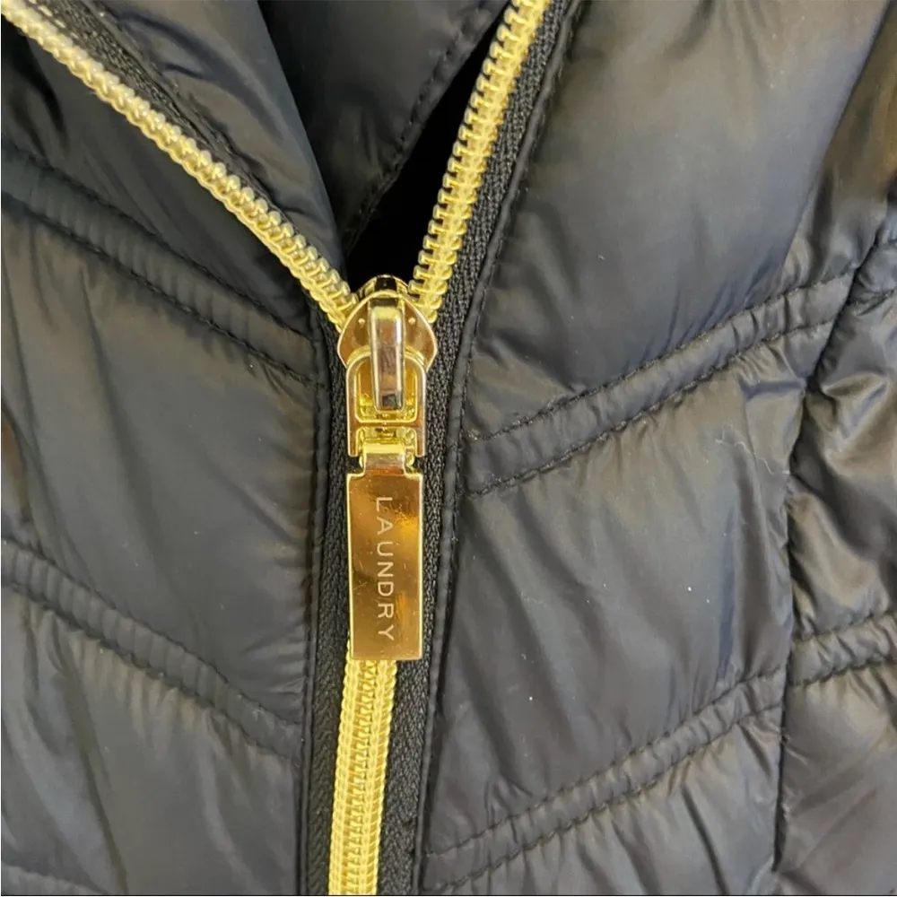 Laundry by Shelli Segal Asymmetrical Hooded
Packable Puffer Coat in Petr… - Image 5