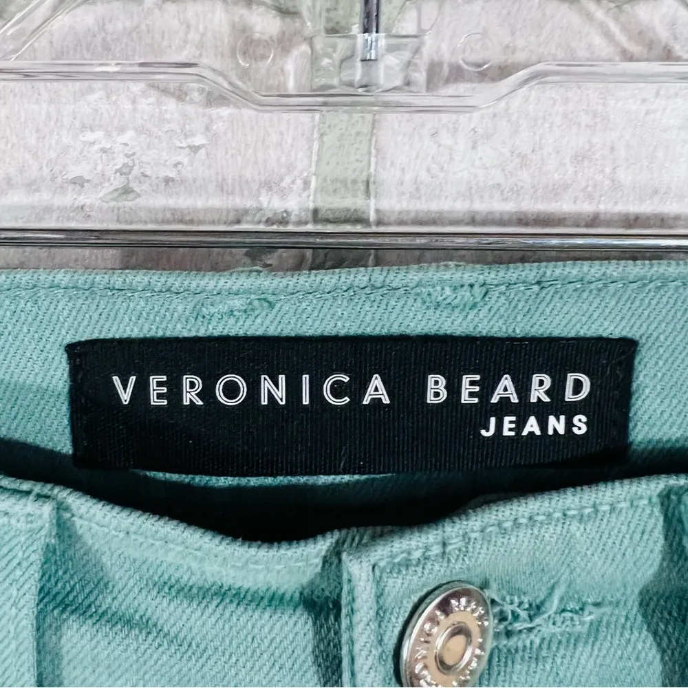 Veronica Beard High Ryleigh High Rise Slim Straight Jeans in Teal Size 26 - Image 7