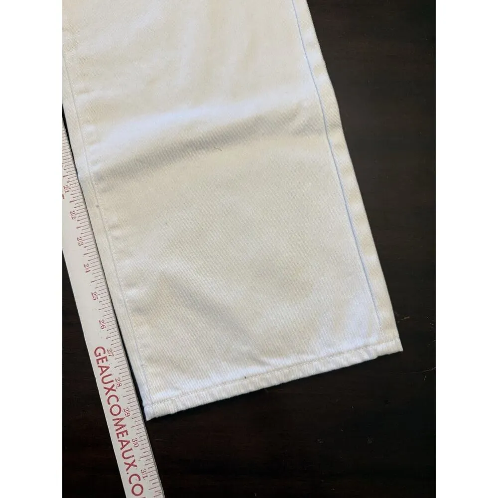 Chelsea & Violet Jeans High Rise Dad White Denim Distressed Size 28 - Image 11