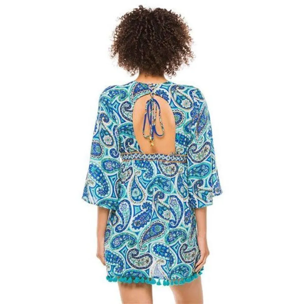 New. Turk Cover Up Provence Paisley Pool Tunic - Image 4